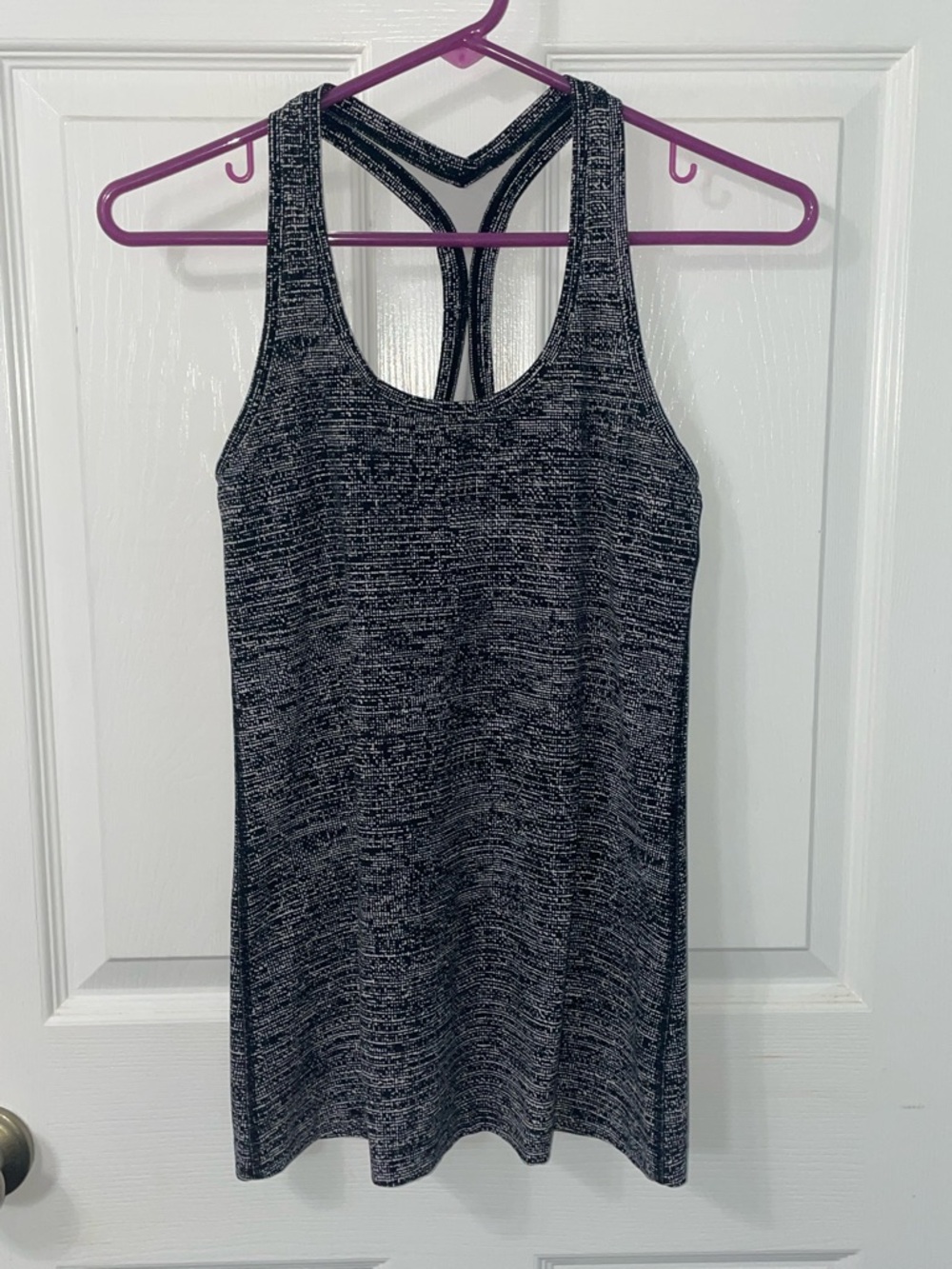 lululemon athletica Black and White Racerback Tank Top